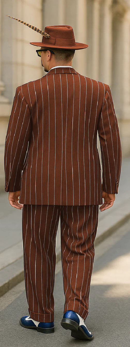 Dark Navy Blue Pinstripe Zoot Suit - Gangster Suit - 1920 Suit