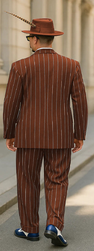 Dark Navy Blue Pinstripe Zoot Suit - Gangster Suit - 1920 Suit