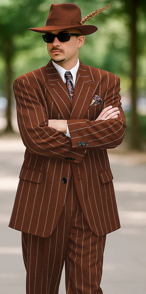 Dark Navy Blue Pinstripe Zoot Suit - Gangster Suit - 1920 Suit