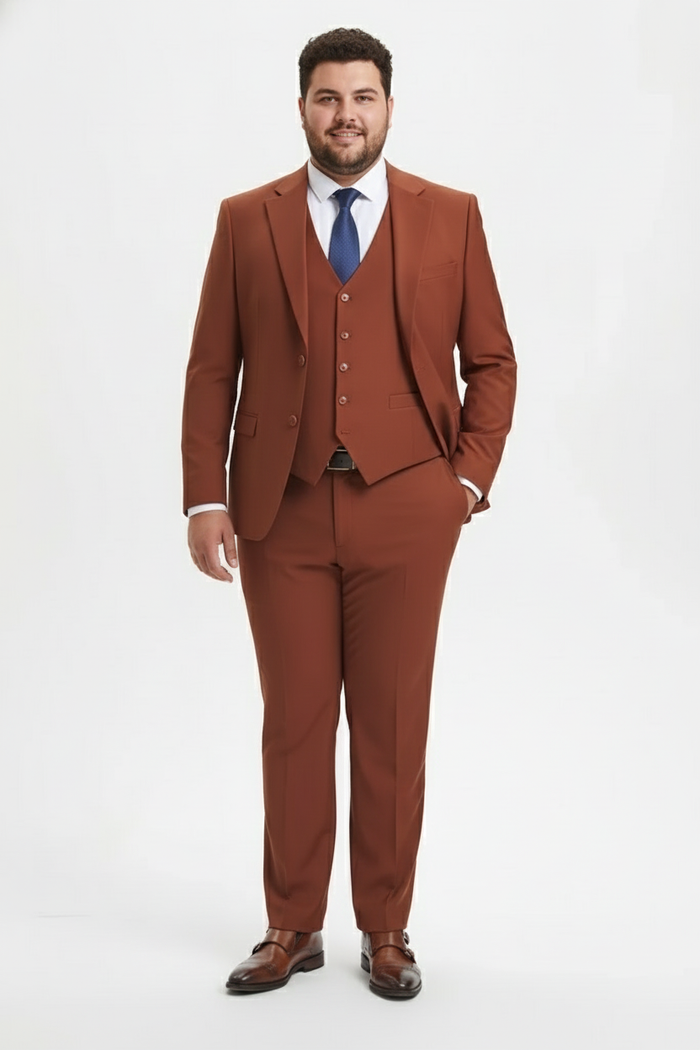  Brown Three-Piece Suit –   Slim Fit 