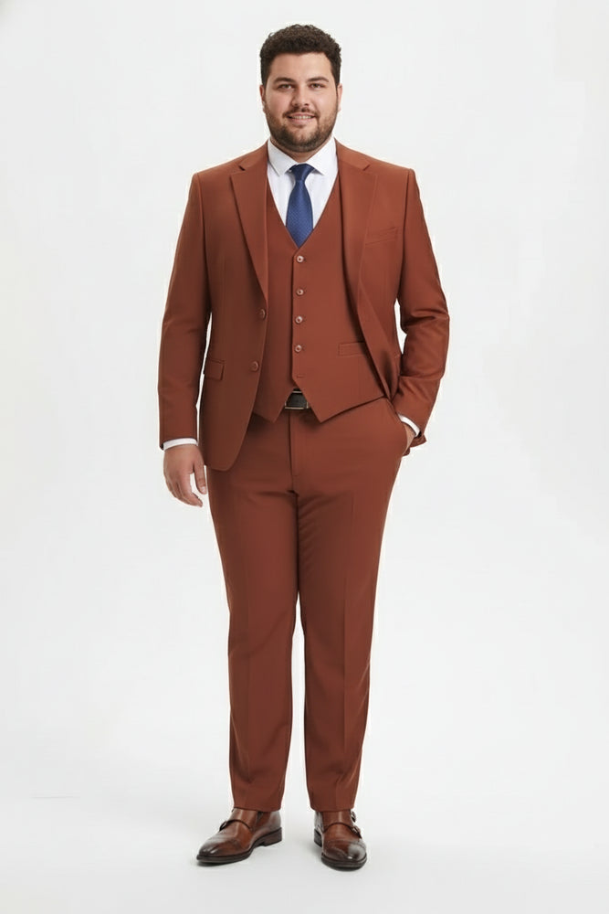  Brown Three-Piece Suit –   Slim Fit 
