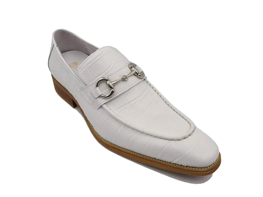 Carrucci Buckle Loafer w Gator Embossed Leather