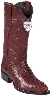 Wine World Best Alligator ~ Gator Skin Hornback Cowboy Boots