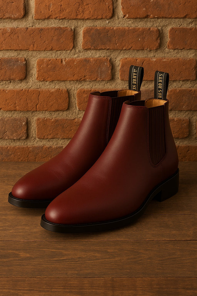 mens-burgundy-leather-boots-closeup