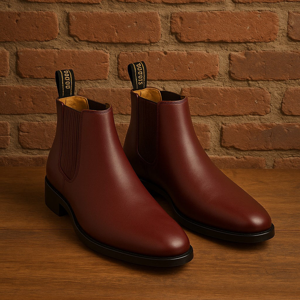 burgundy-mens-boots-with-rubber-sole