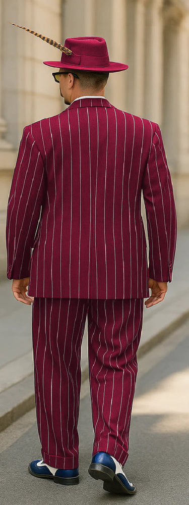 Dark Navy Blue Pinstripe Zoot Suit - Gangster Suit - 1920 Suit