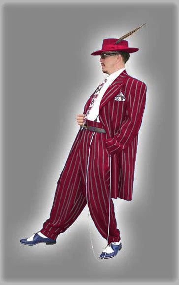 Dark Navy Blue Pinstripe Zoot Suit - Gangster Suit - 1920 Suit