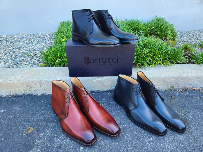 Carrucci Burnished Calfskin Chukka Boot