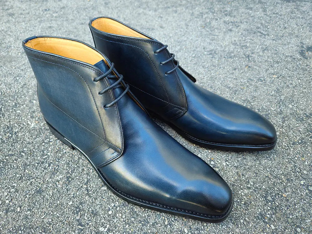 Carrucci Burnished Calfskin Chukka Boot