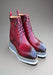 Cherry red boots with white sole