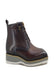 Dark brown boots with rounded toe