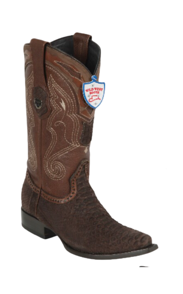 Bota de Pitón Original Horma Punta Recortada Wild West