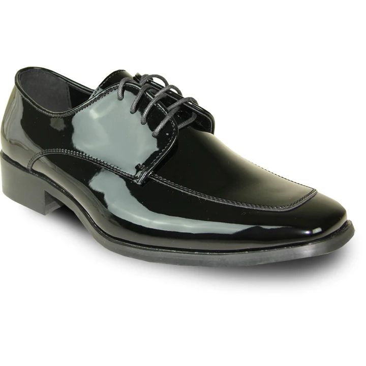 CHEAP DISCOUNTED PRICED - MENS CLASSIC MOC TOE SHINY PATENT PROM 2025 SHOE IN BLACK