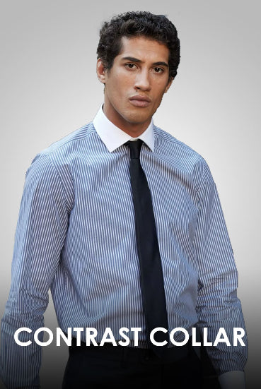 Contrast Collar Dress Shirt