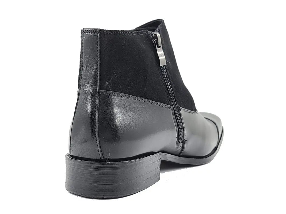 Carrucci Calf & Suede Three Buckles Monk Chukka Boot