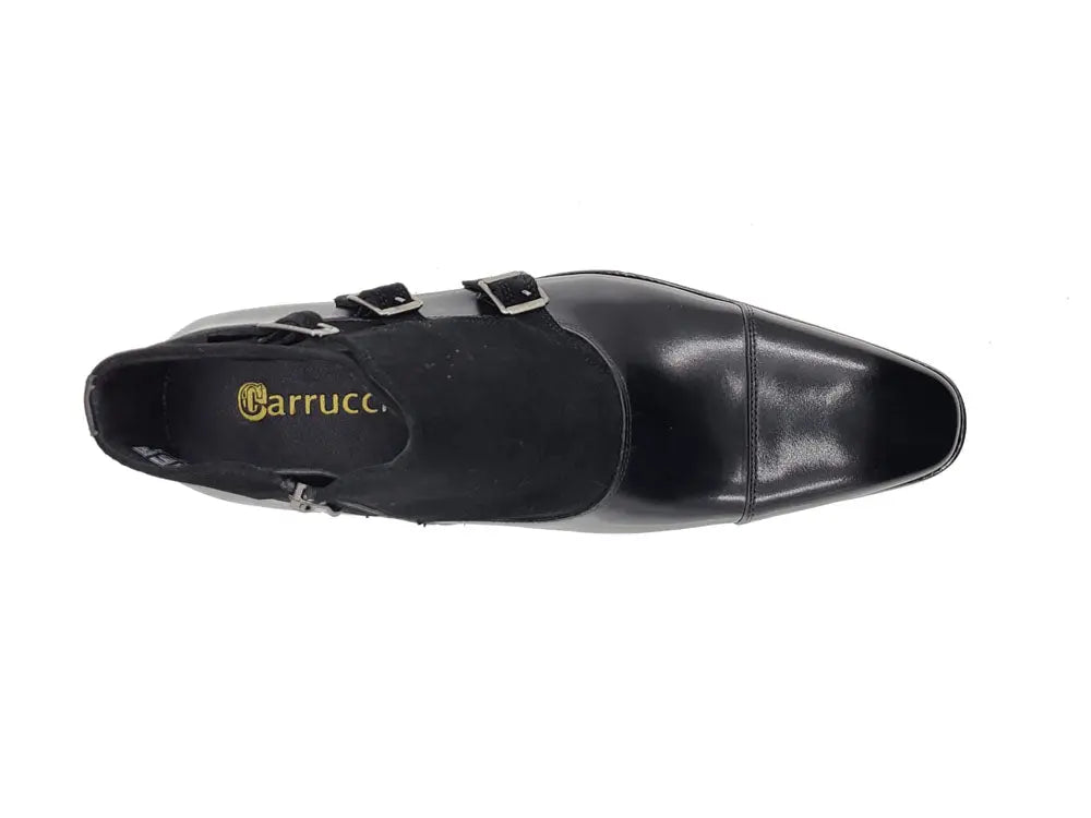 Carrucci Calf & Suede Three Buckles Monk Chukka Boot