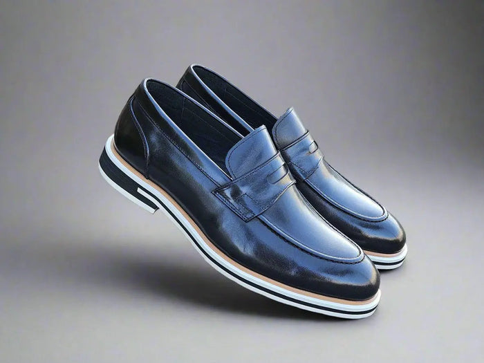 Carrucci Calfskin Penny Loafer