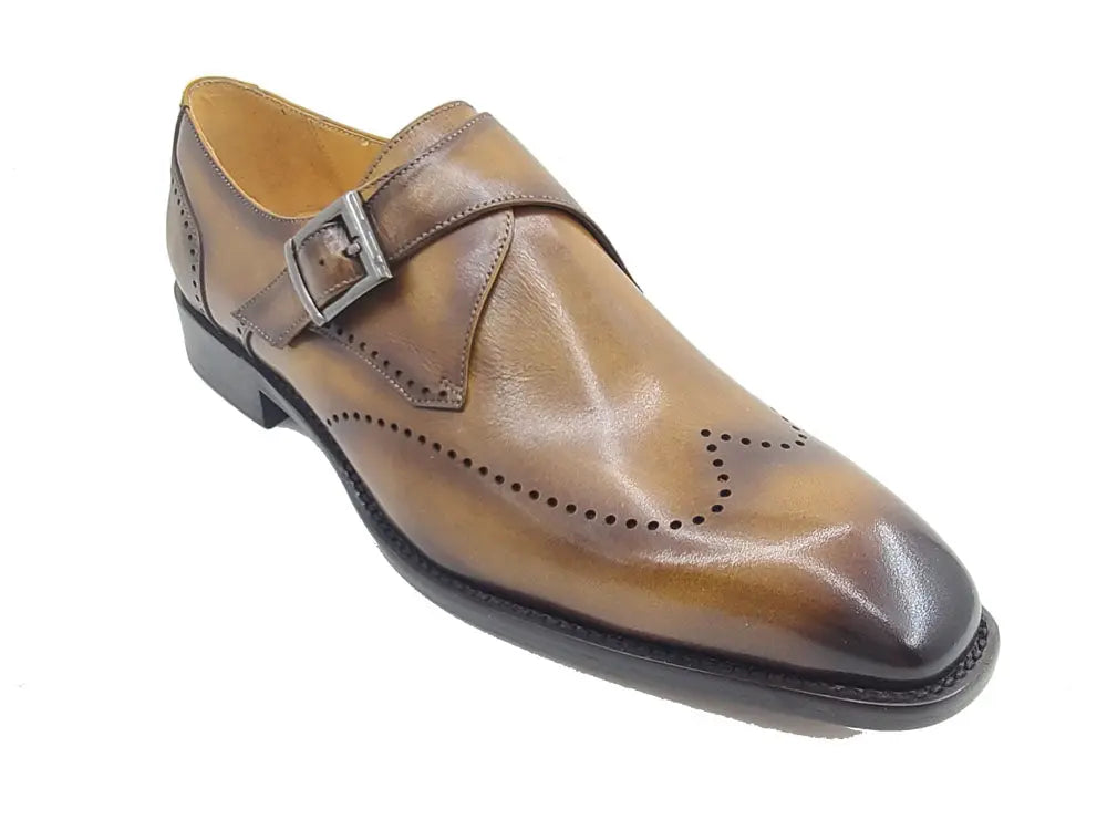 Carrucci Calfskin Single Monk Loafer