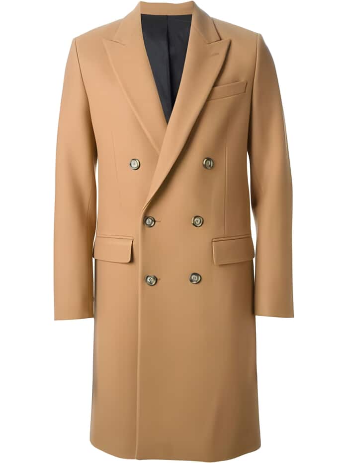 Men's Double Breasted Wool Peacoat | Long Winter Dress Coat | 5 Colors