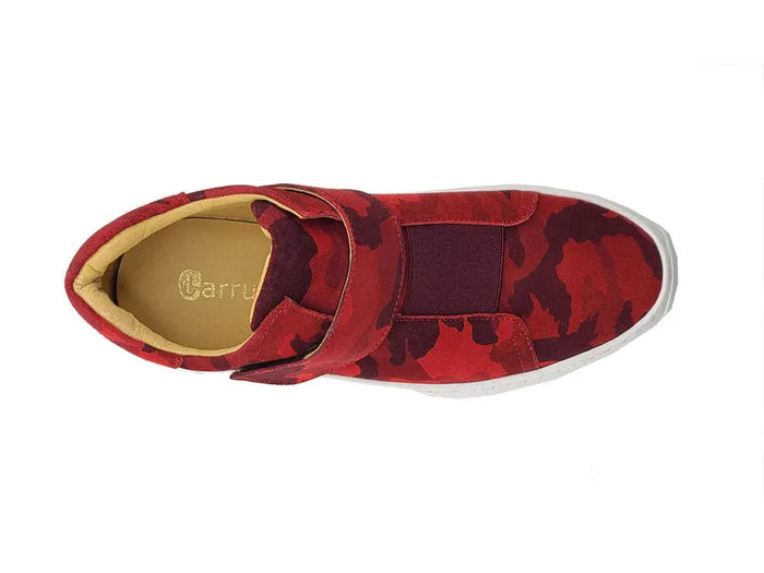 Carrucci Camouflage Printed Suede Sneakers