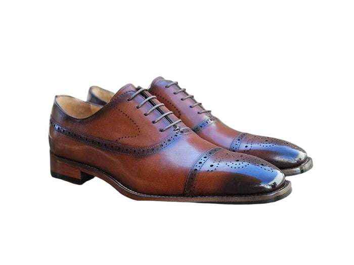 Cap Toe Lace-up in Leather Sole Carrucci