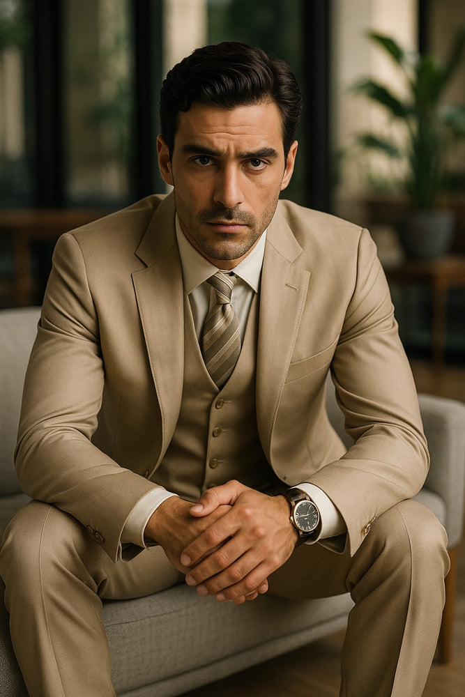 glossy-champagne-business-suit-three-piece