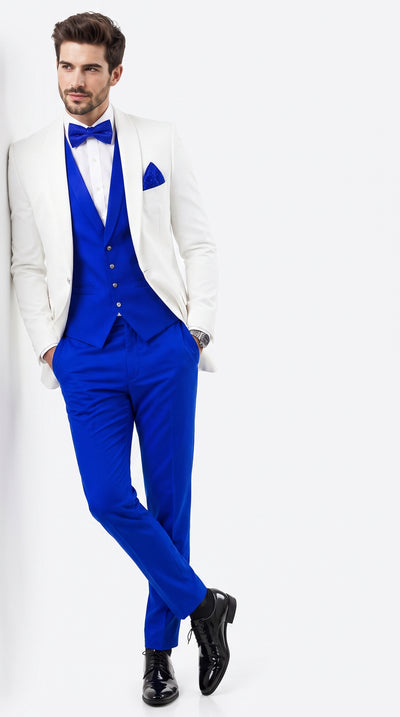 Blue tuxedo vest