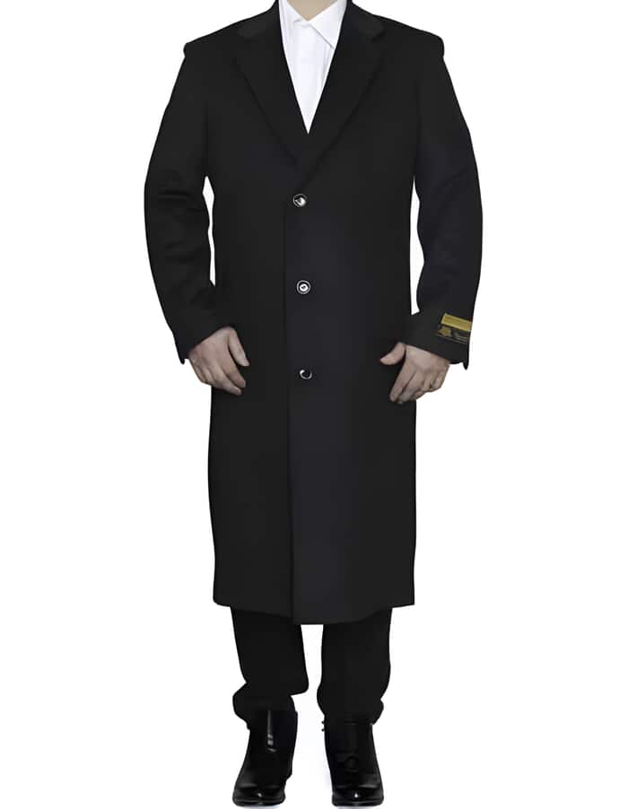 Wool Coat | Long Charcoal Gray Overcoat | Full Length Winter Dress Coat