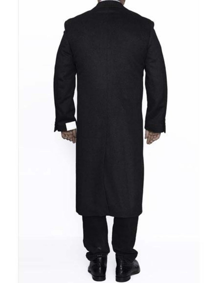Wool Coat | Long Charcoal Gray Overcoat | Full Length Winter Dress Coat