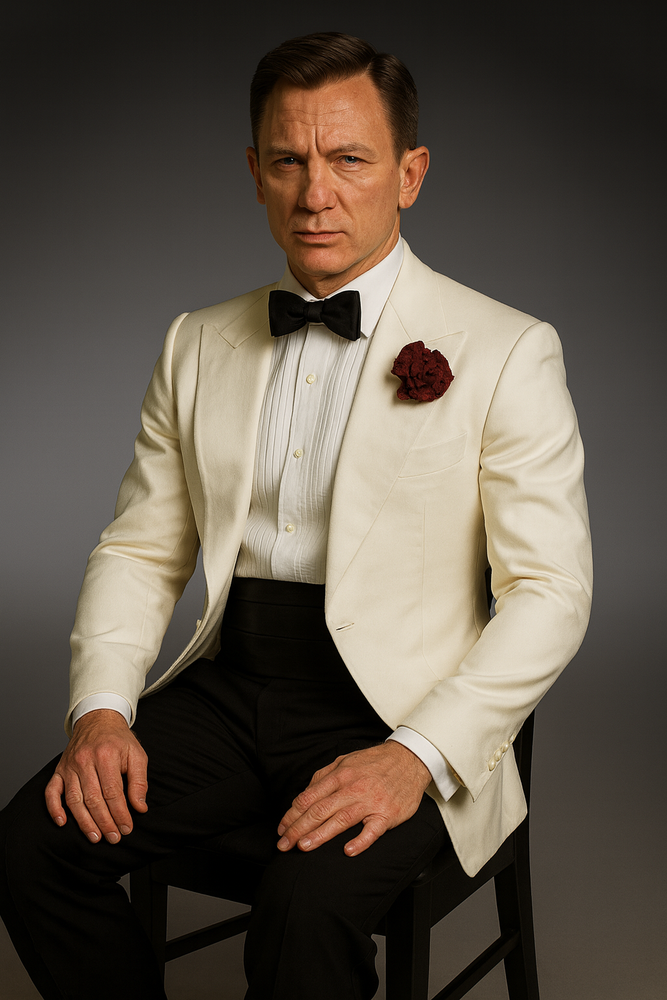 James Bonds Dinner Jackets - Snow Ivory Tuxedo Jacket