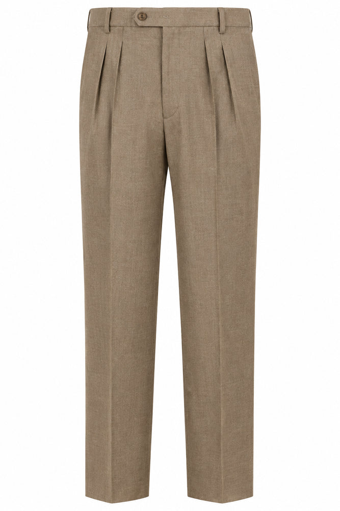 Mens Sharkskin Pants Light Brown