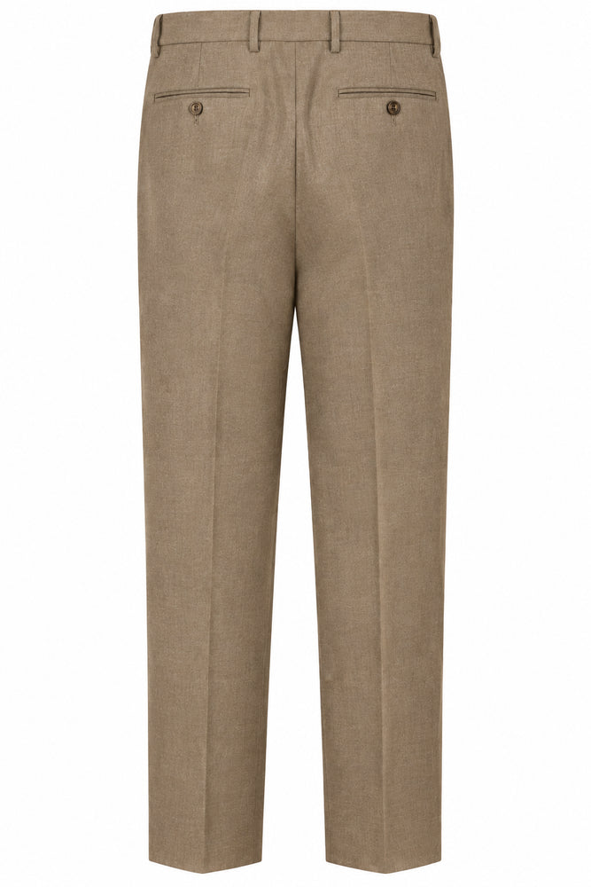 Mens Sharkskin Pants Light Brown