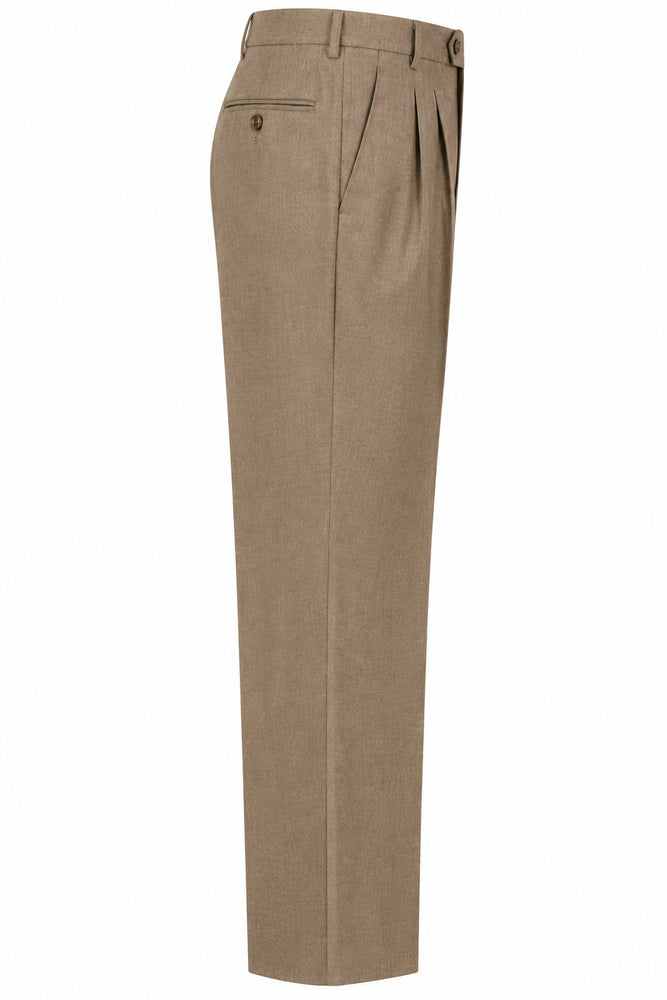 Mens Sharkskin Pants Light Brown