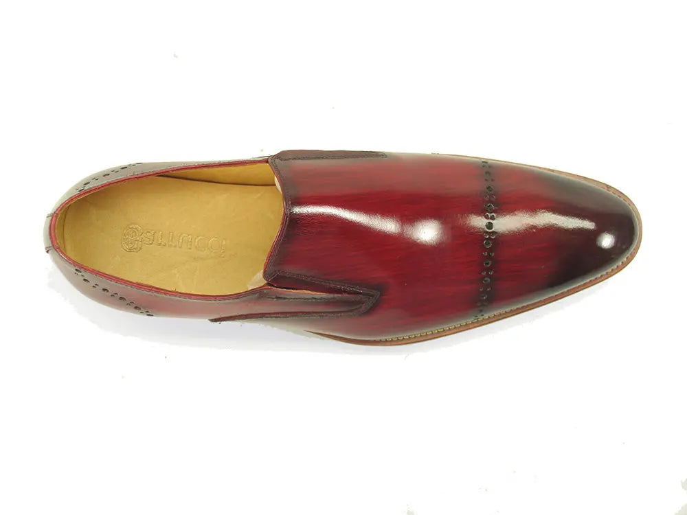 Carrucci Chic Patina Finish Calfskin Slip-on