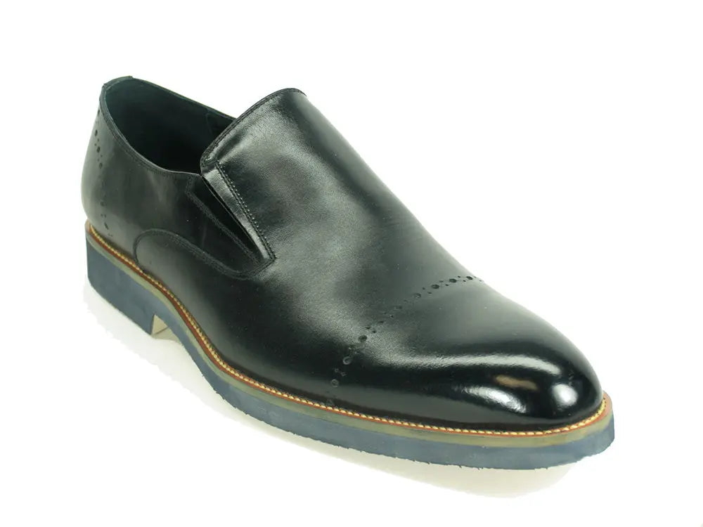 Carrucci Chic Patina Finish Calfskin Slip-on