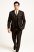 Classic Vested 3 Pieces 2 Button Dark Brown Stripe ~ Pinstripe Men's Suit
