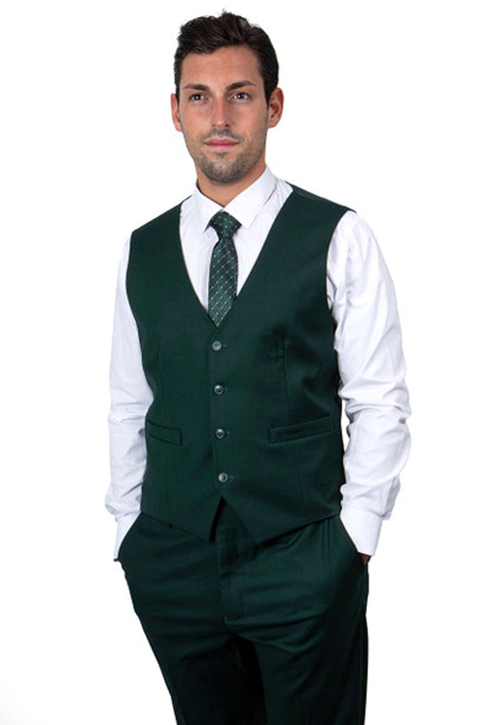 Men's Green Suit Three Piece Set by Stacy Adams - Wedding - Prom
