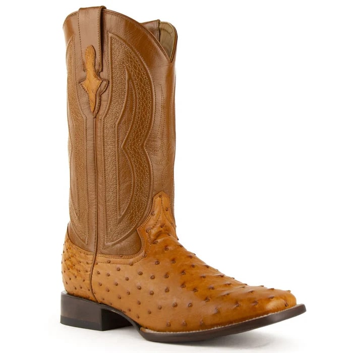 Ferrini Men’s Chase Chocolate Square Toe Leather Cowboy Boots