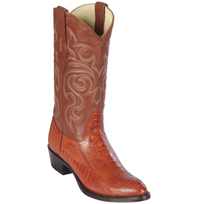 Los Altos Boots - Mens Dress Cowboy Boot - Low Priced Smooth Ostrich Boots- in Burgundy main image 0