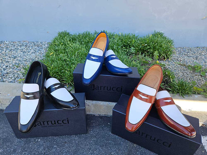 Carrucci Contrast Two Tone Penny Loafer