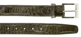 Belvedere Caiman Belt - Olive Genuine Crocodile Dress Shoe
