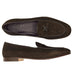 Zelli Sueded Goatskin Loafer with Crocodile Vamp in Nicotine