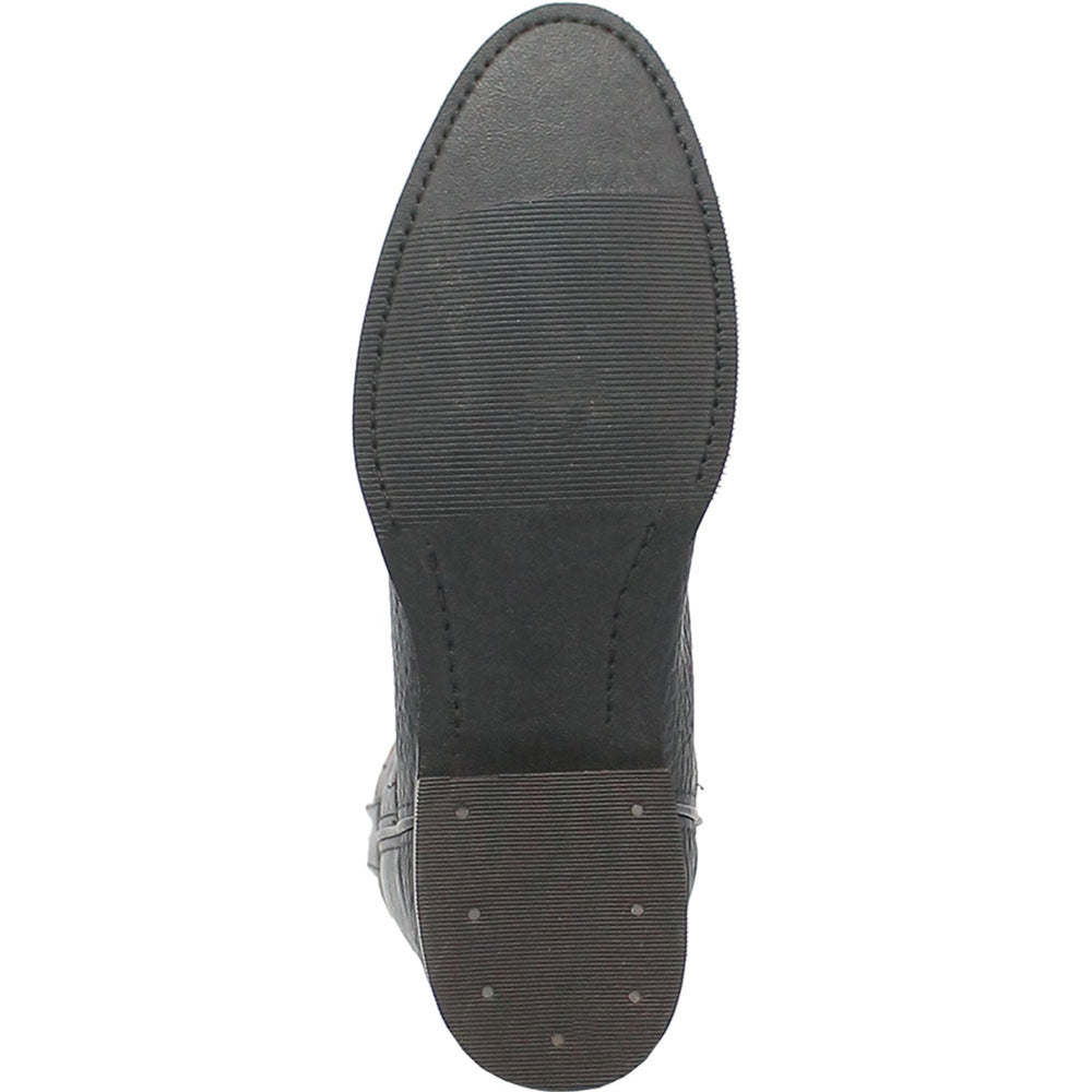 Dingo Round Toe Black Western Leather Boots