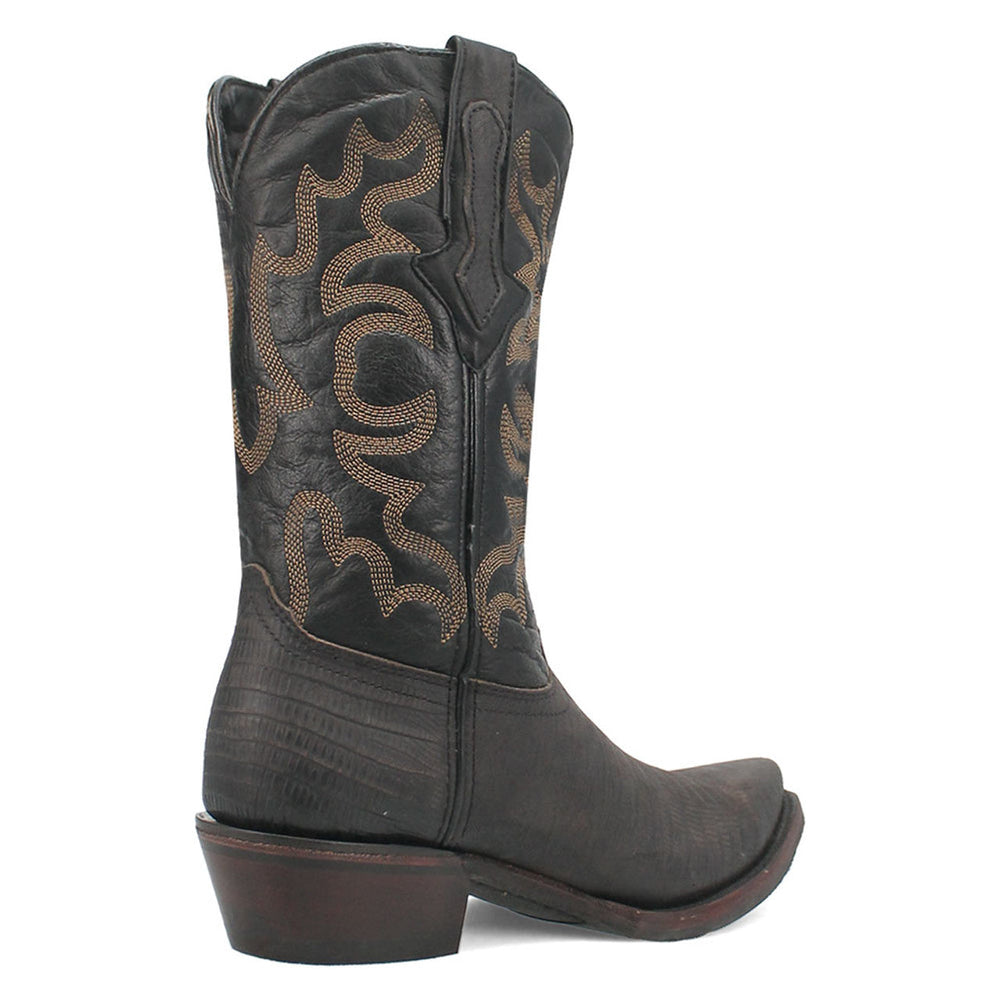 Dingo The Duke Black Snip Leather Western Boots
