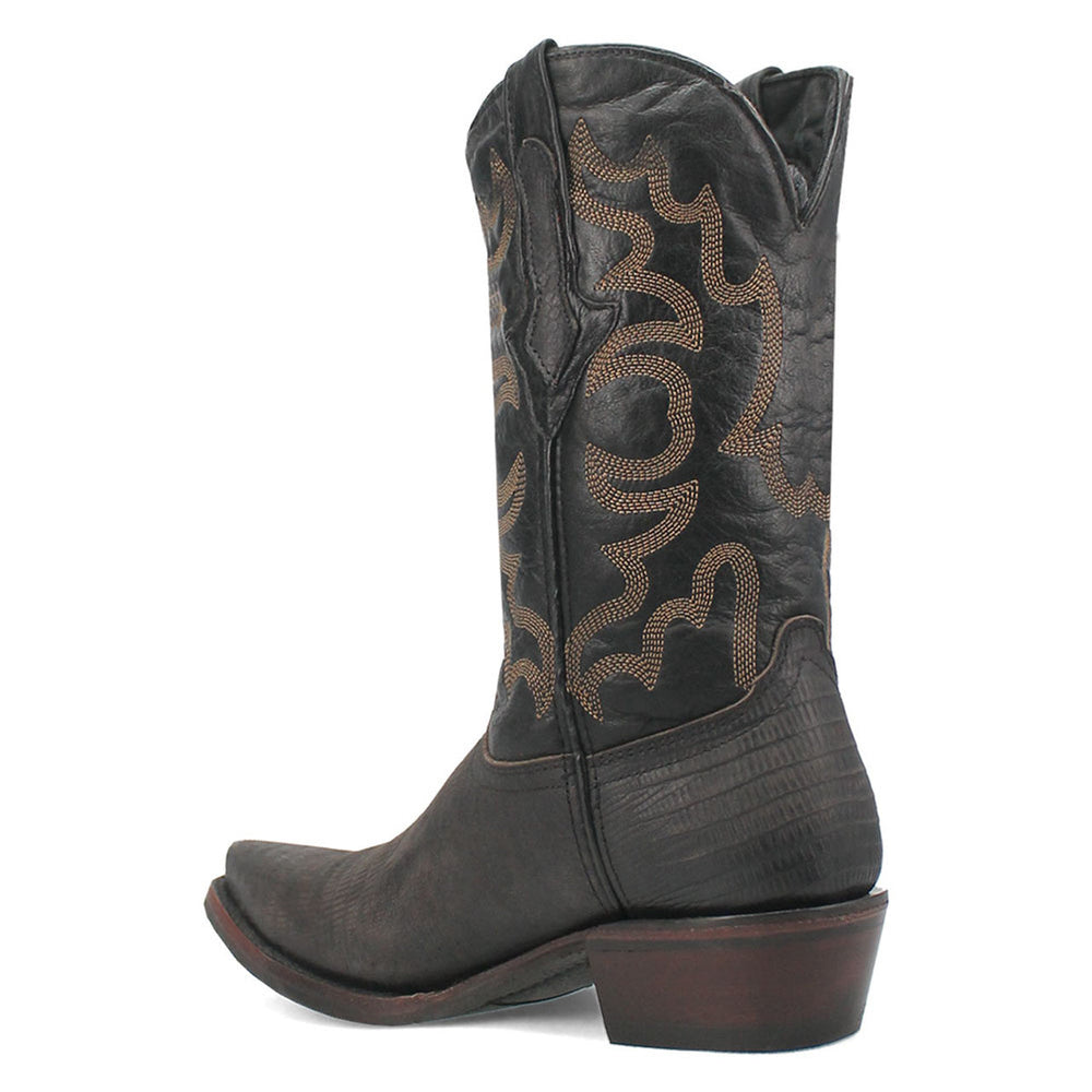 Dingo The Duke Black Snip Leather Western Boots