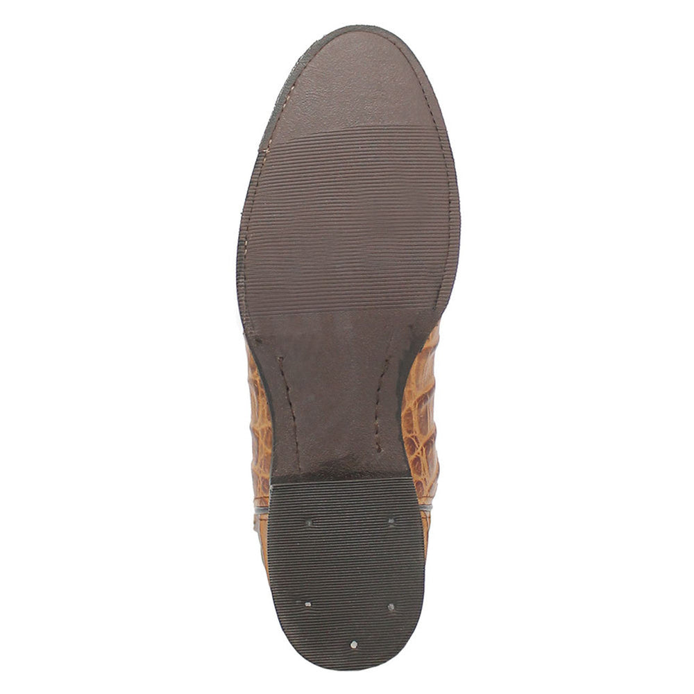 Dingo Round Toe Tan Leather Boots