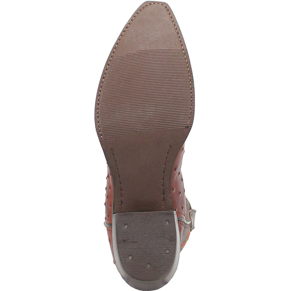 Dingo Cognac Snip Toe Cowboy Boot