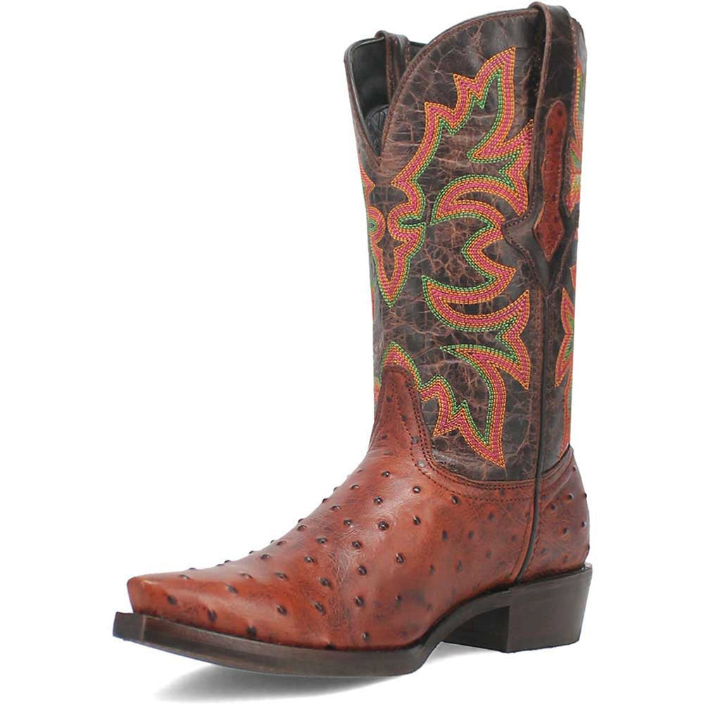 Dingo Cognac Snip Toe Cowboy Boot