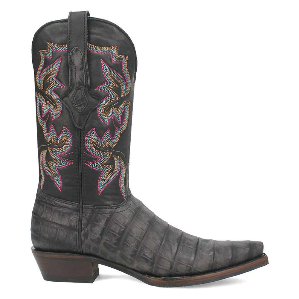 Dingo Black Gator Print Snip Toe Cowboy Boot