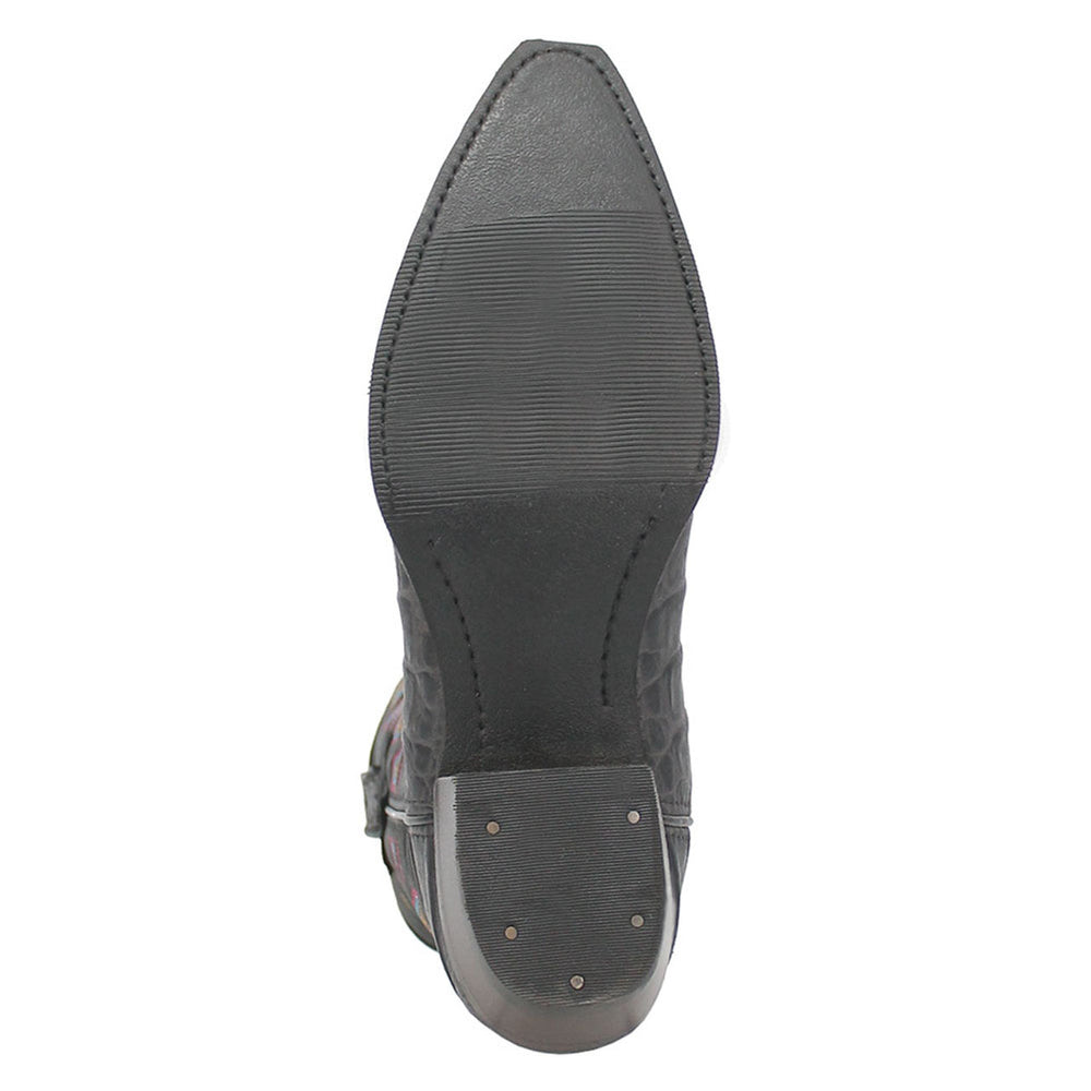 Dingo Black Gator Print Snip Toe Cowboy Boot